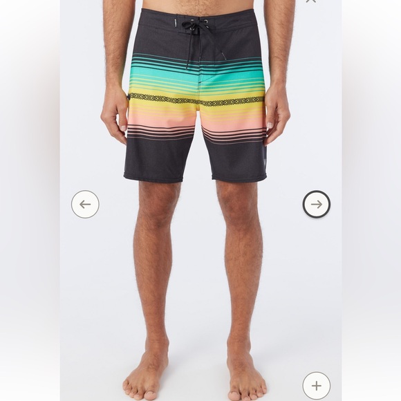 O’ Neill NEW Hyperfreak Heat Stripe Line 19" Board Shorts - Men's - Picture 1 of 8